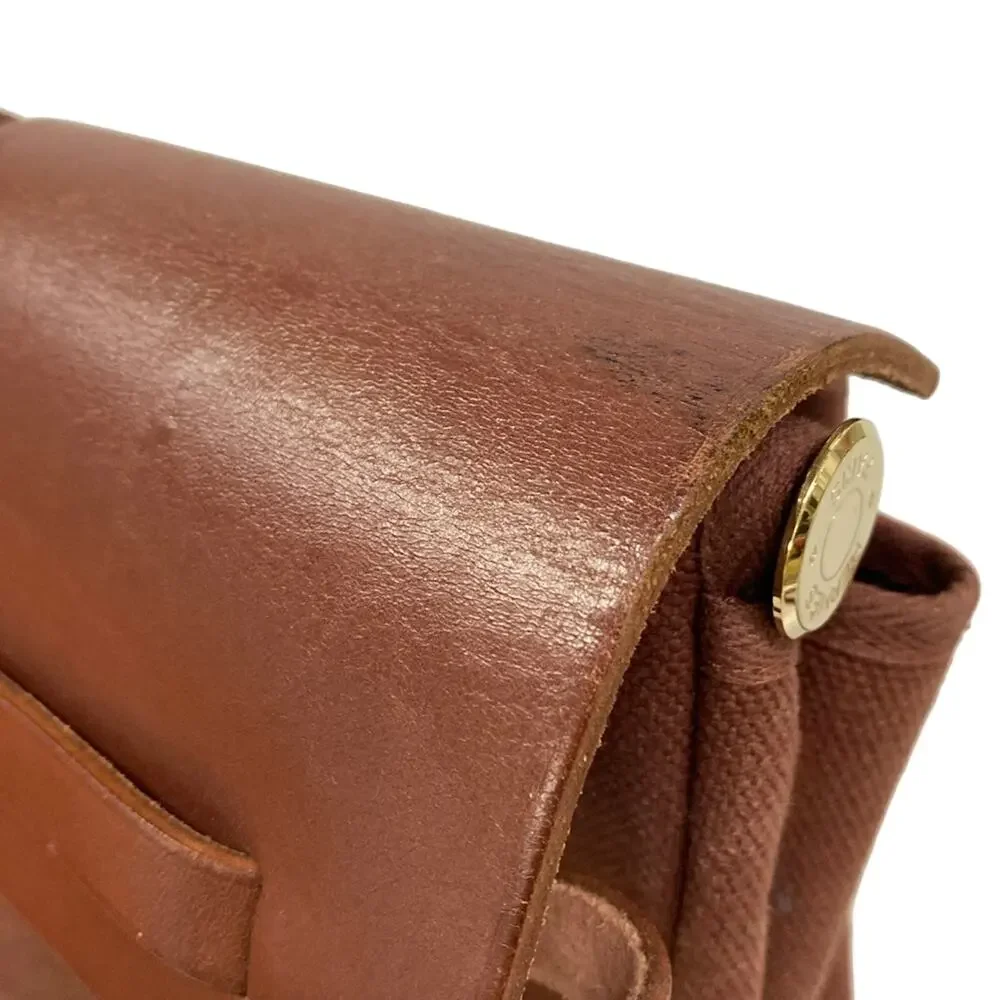 Hermès Her Bag MM Handbag Canvas Box Calf